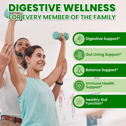 SEPT YAN Gut Health Supplement with Prebiotics, Postbiotics & Probiotics for Digestive Health for Women & Men, 80 Billion CFU Probiotics for Gut and Digestion - Maple Wellness Supplements