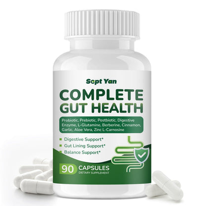 SEPT YAN Gut Health Supplement with Prebiotics, Postbiotics & Probiotics for Digestive Health for Women & Men, 80 Billion CFU Probiotics for Gut and Digestion - Maple Wellness Supplements
