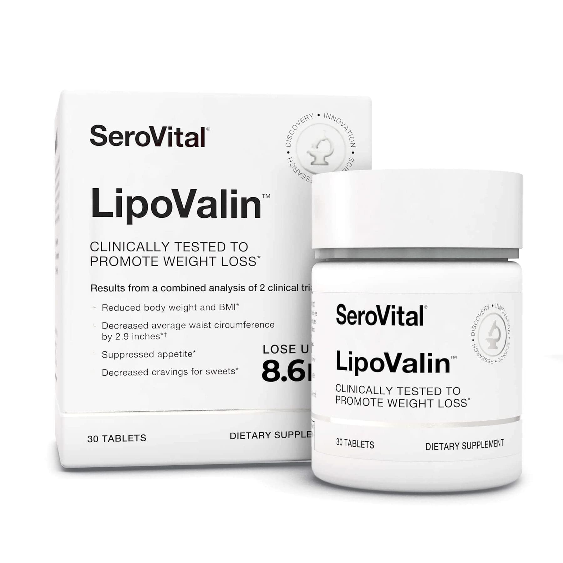 Serovital LipoValin Clinically Validated Pills for Women Diet Pill, Appetite Suppressant, Stimulant-Free Weight Loss Supplement - 30 Count (30 Tablets) - Maple Wellness Supplements