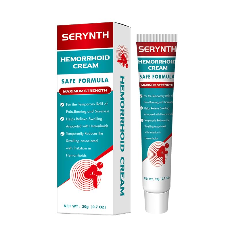 SERYNTH Hemorrhoid and Anal Fissure Ointment, Hemorrhoid Treatment, Fast Relief from Swelling, Pain, Itching, Burning (20g) - Maple Wellness Supplements