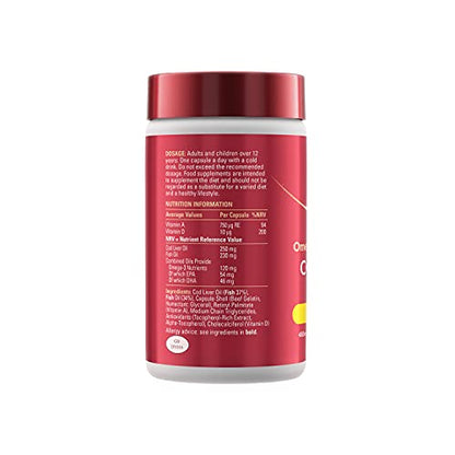 Seven Seas Cod Liver Oil Tablets With Omega-3, Fish Oil, One A Day, 4 Months Supply - Maple Wellness Supplements