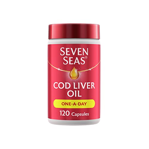Seven Seas Cod Liver Oil Tablets With Omega-3, Fish Oil, One A Day, 4 Months Supply - Maple Wellness Supplements