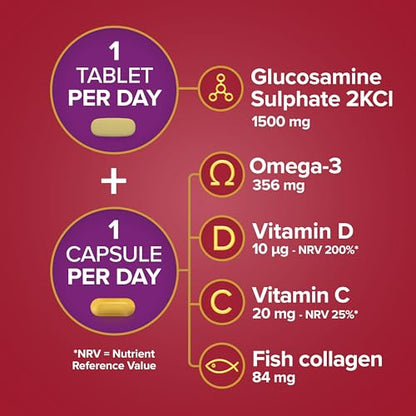 Seven Seas JointCare Max, With High-Strength Glucosamine plus Omega-3, Collagen - Maple Wellness Supplements