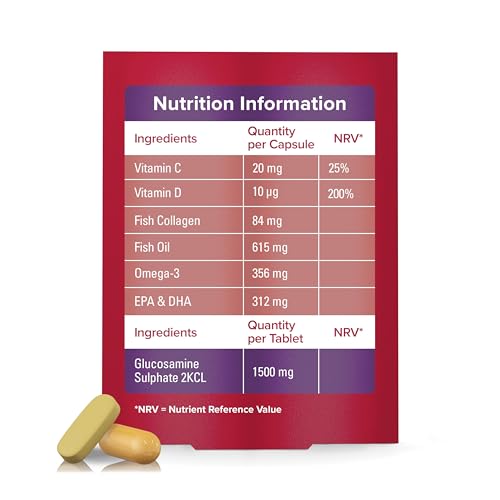 Seven Seas JointCare Max, With High-Strength Glucosamine plus Omega-3, Collagen - Maple Wellness Supplements