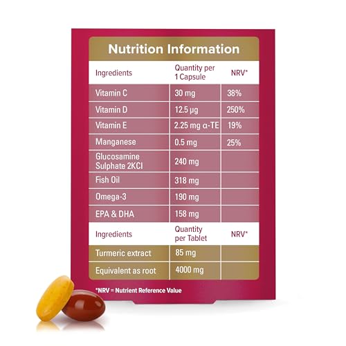 Seven Seas JointCare Supplex & Turmeric, With Glucosamine, Omega-3, Vitamins C and D - Maple Wellness Supplements