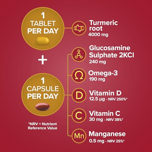 Seven Seas JointCare Supplex & Turmeric, With Glucosamine, Omega-3, Vitamins C and D - Maple Wellness Supplements
