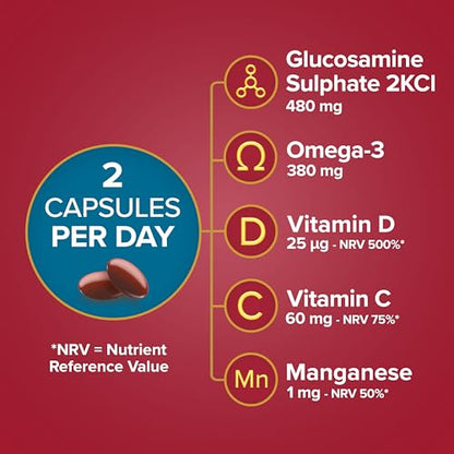 Seven Seas JointCare Supplex, With Glucosamine, Omega-3, Vitamins C, D and E - Maple Wellness Supplements