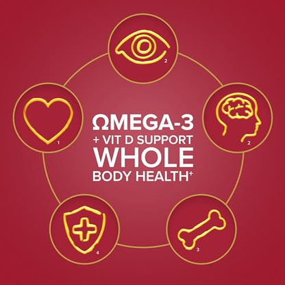 Seven Seas Omega-3 Fish Oil, Max Strength, Omega 3 + Vitamin D For Whole Body Health - Maple Wellness Supplements