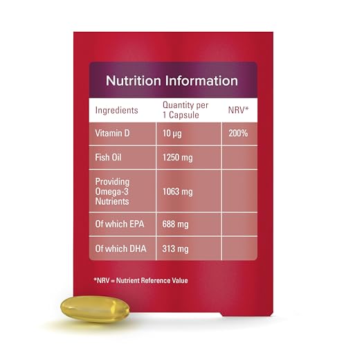 Seven Seas Omega-3 Fish Oil, Max Strength, Omega 3 + Vitamin D For Whole Body Health - Maple Wellness Supplements