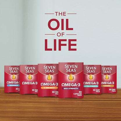 Seven Seas Omega-3 Fish Oil, Max Strength, Omega 3 + Vitamin D For Whole Body Health - Maple Wellness Supplements