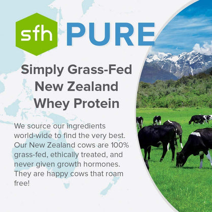 SFH Pure Whey Protein Powder (Chocolate) Best Tasting 100% Grass Fed Whey - Maple Wellness Supplements