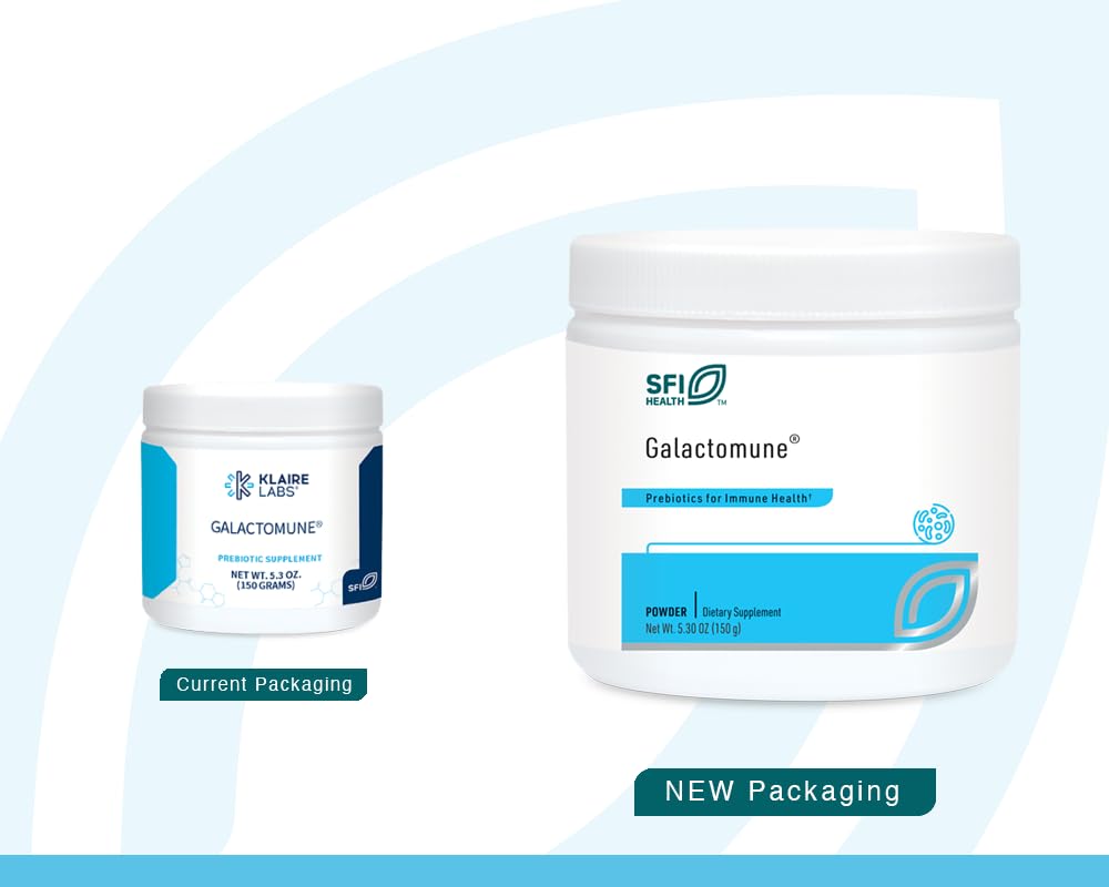 SFI Health Klaire Labs Galactomune Powder - Prebiotic Beta-Glucan & Galactooligosaccharides Immune Support (30 Servings, 150 Grams) - Maple Wellness Supplements