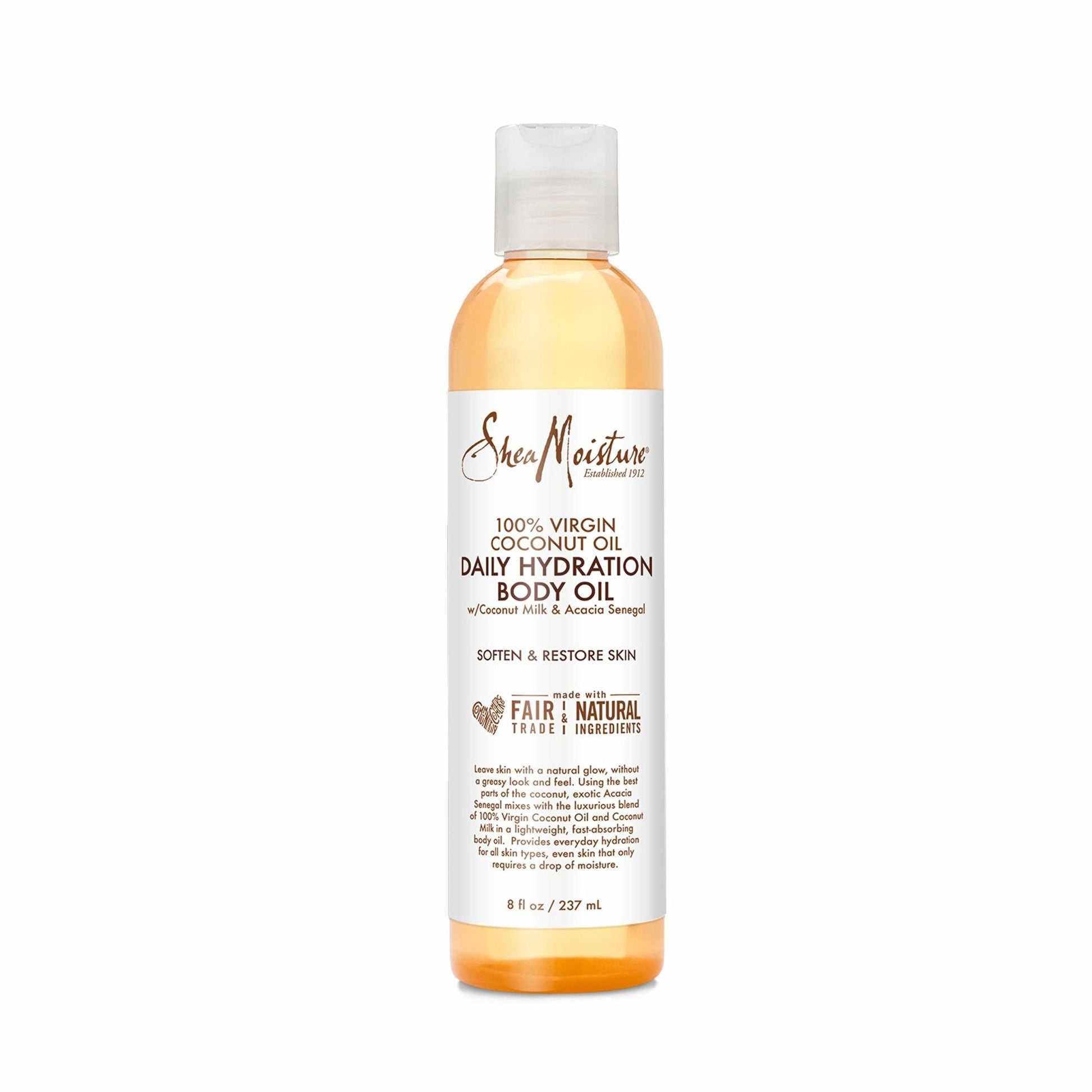 SheaMoisture Daily Hydration Body Oil Virgin Coconut Oil For Dry Skin Paraben Free 8 oz - Maple Wellness Supplements
