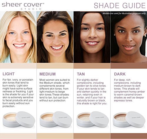 Sheer Cover Studio – Conceal and Brighten Highlight Trio – Two-Toned Concealers – Shimmering Highlighter – Light/Medium Shade – With FREE Concealer Brush – 3 Grams - Maple Wellness Supplements