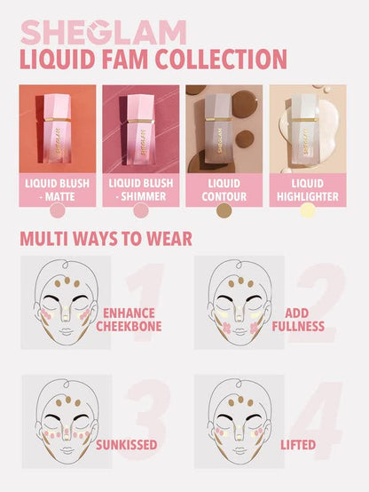 SHEGLAM Color Bloom Liquid Blush Makeup for Cheeks Matte Finish - Love Cake - Maple Wellness Supplements