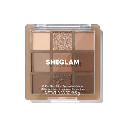 SHEGLAM Eyeshadow Palette 9-Color Ultra-pigmented Shimmer & Matte Shades, Vegan & Cruelty-free-Coffee Shop - Maple Wellness Supplements