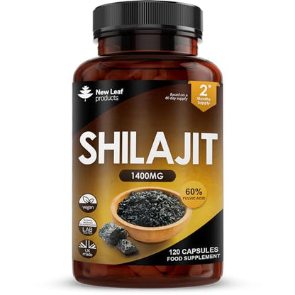 Shilajit Capsules 1400mg 60% Fulvic Acid Pure Shilajit - High Strength Himilayan Shilajit - Maple Wellness Supplements