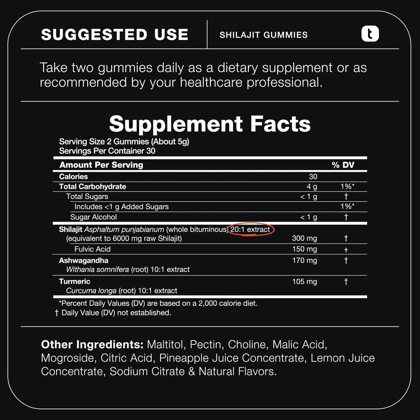 Shilajit Gummies 6000mg Equivalent (3X Stronger) – Himalayan Sourced + Ashwagandha + Turmeric – Lab Tested - Maple Wellness Supplements