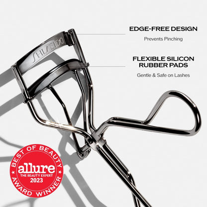 Shiseido Eyelash Curler - Crimps & Curls Lashes for Perfect, Eye-Framing Fringe - Gentle & Safe - Includes Replacement Pad - Maple Wellness Supplements