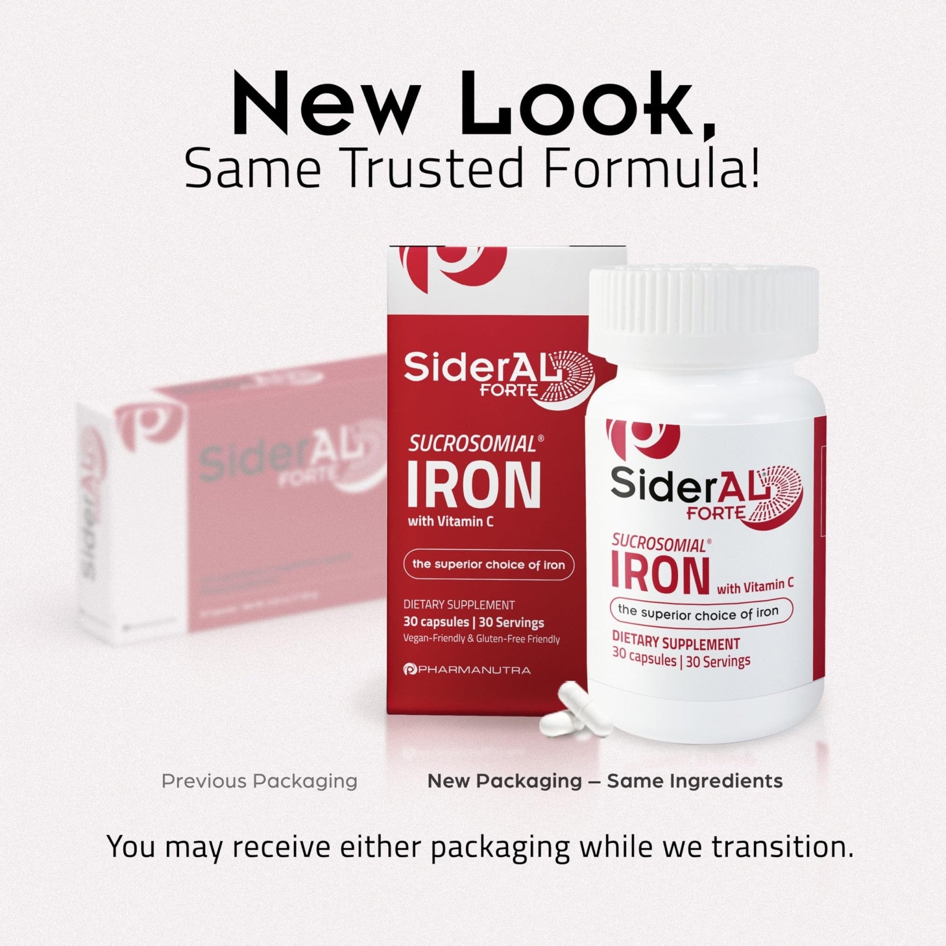 SiderAL Forte Iron Supplement Clinically Proven to Increase Levels Without Side Effects | Sucrosomial High Absorption Gentle Iron Pills for Women and Men | Vitamin C | Anemia & Energy Support | 30 ct - Maple Wellness Supplements