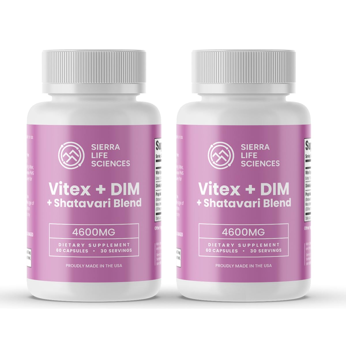 SIERRA LIFE SCIENCES Hormonal Balance Blend for Women – Vitex, DIM, Shatavari + Adaptogenic Support – Menstrual & Menopause Relief – Vegan, Clean-Label Formula – 4600mg – (Pack of 2) - Maple Wellness Supplements