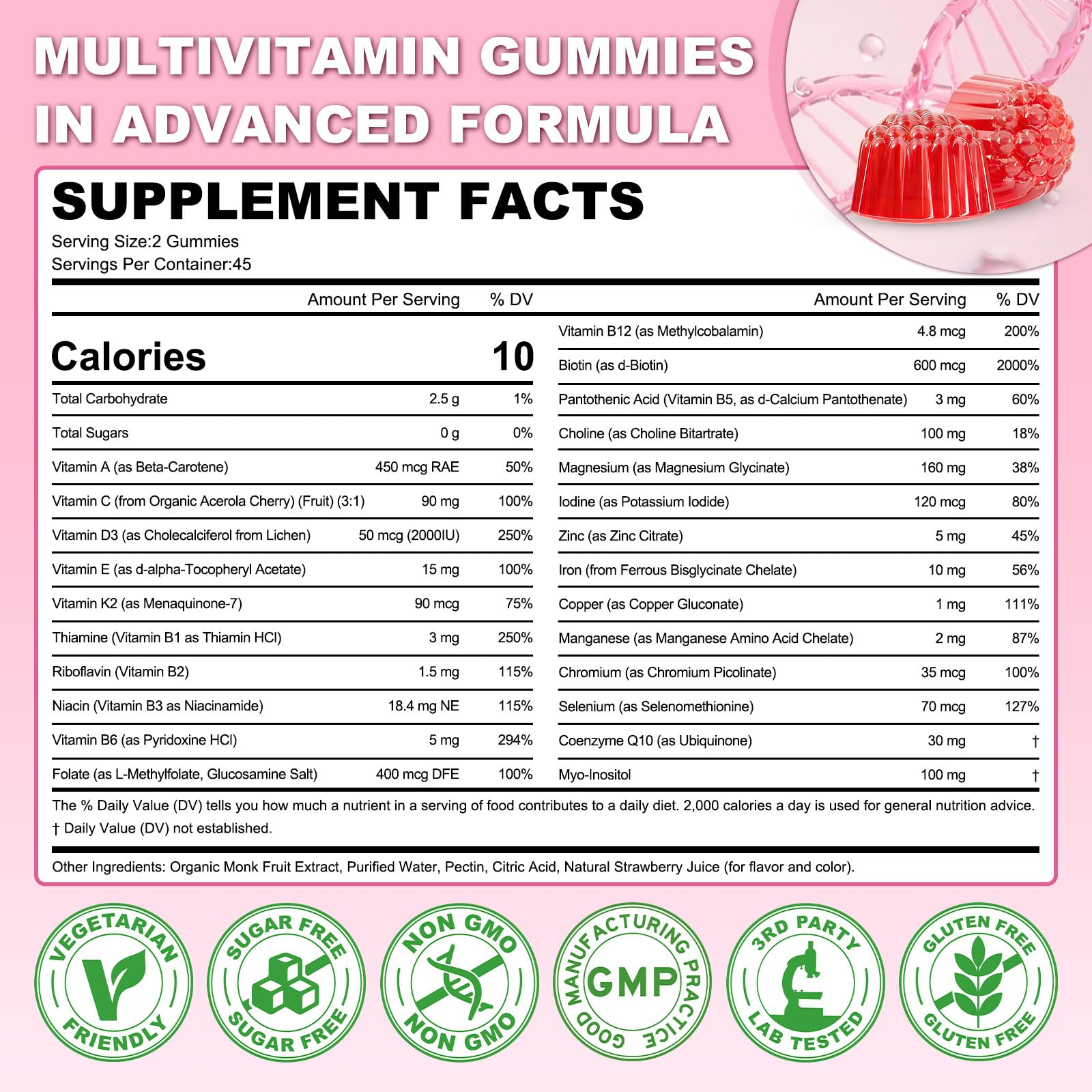 Sijigood 90 Count | Methylated Multivitamin Gummies for Women – Womens Multivitamin Gummies with B Complex, Minerals, CoQ10, Myo-Inositol for Energy, Hormone Balance & Immune Support Sugar Free - Maple Wellness Supplements