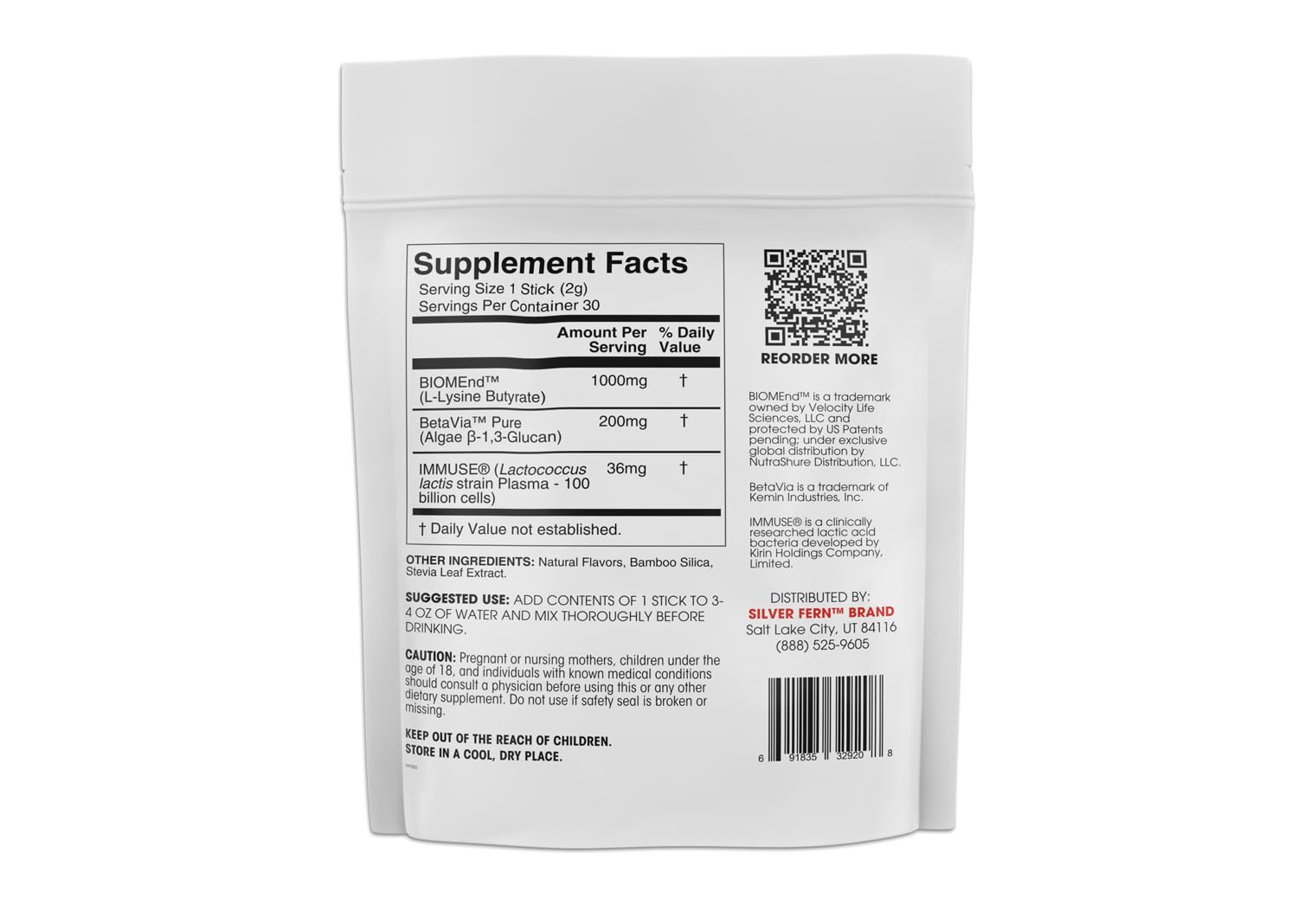 Silver Fern Brand Postbiotic+ Strawberry Lemonade Powder – Postbiotic Supplement with BIOMend™, BetaVia™, and Immuse® – Supports The Digestive System - Maple Wellness Supplements