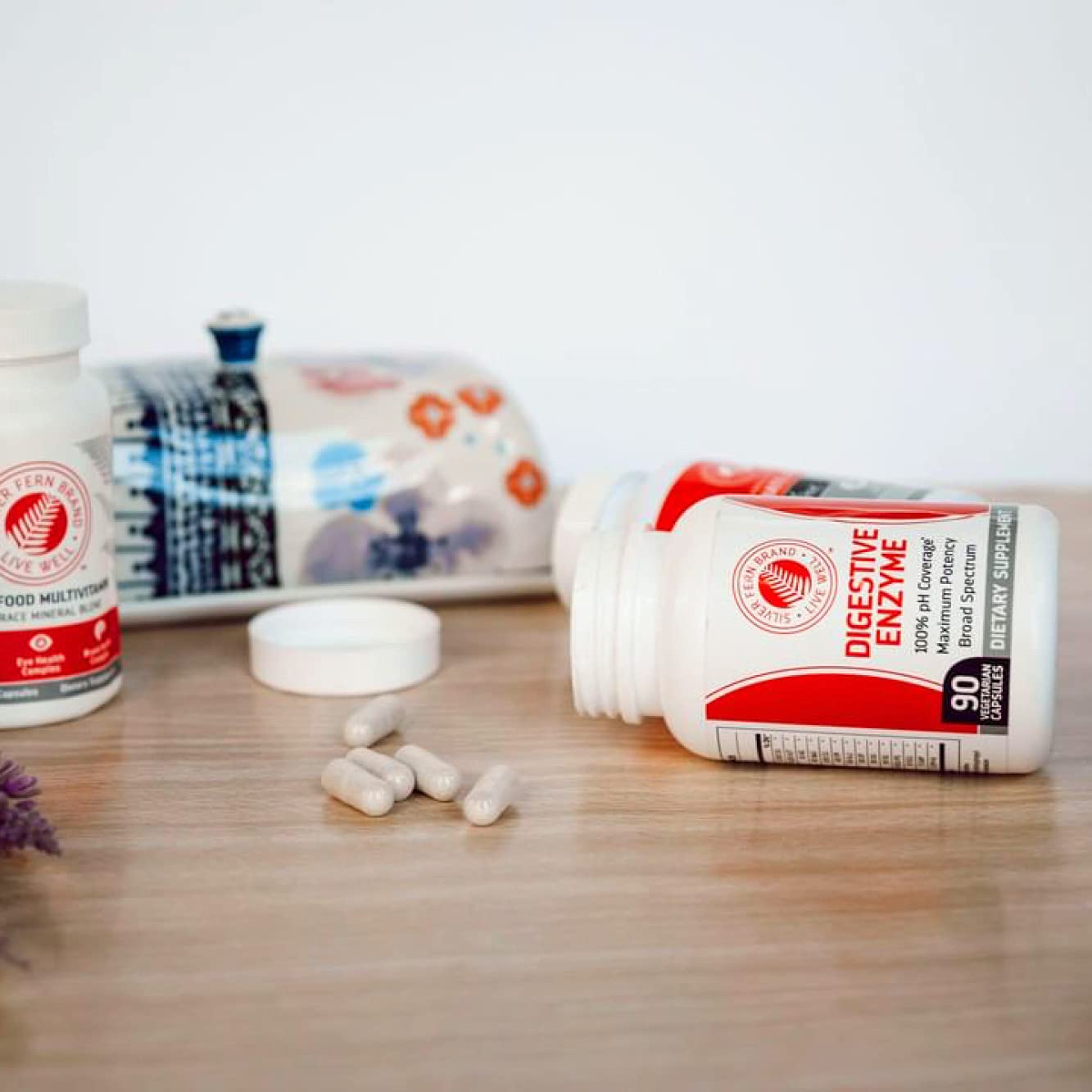 Silver Fern Brand Ultimate High Potency Digestive Enzyme Supplement - 2 Bottles - 100% Intestinal Coverage - Digestive Comfort - Maple Wellness Supplements