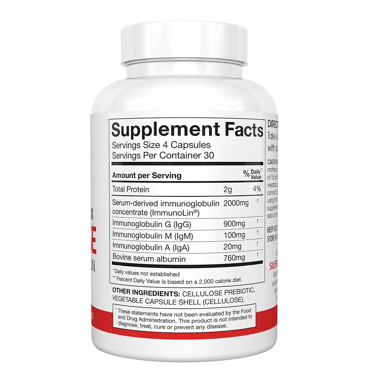 Silver Fern Cleanse - Daily Gut - 1 Bottle - 120 Capsules - 30 Day Supply - Immunoglobulin G, A & M -(IgG, IGA, IgM) - Postbiotic - Maple Wellness Supplements