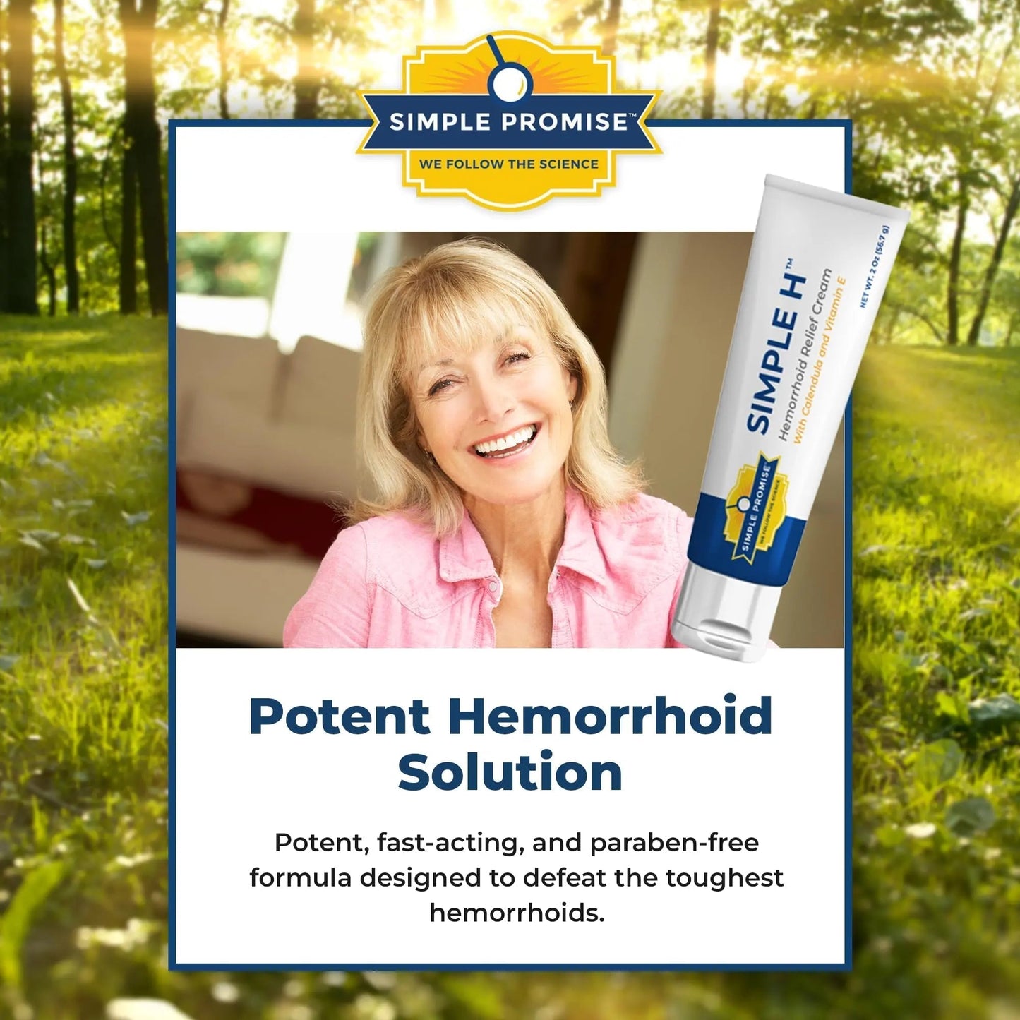Simple Promise – Simple H Hemorrhoid Cream – Gentle Fast-Absorbing Formula with 28 Potent Ingredients & Enhanced Delivery System – Paraben-Free, Promotes Comfort & Relief, 2 oz - Maple Wellness Supplements