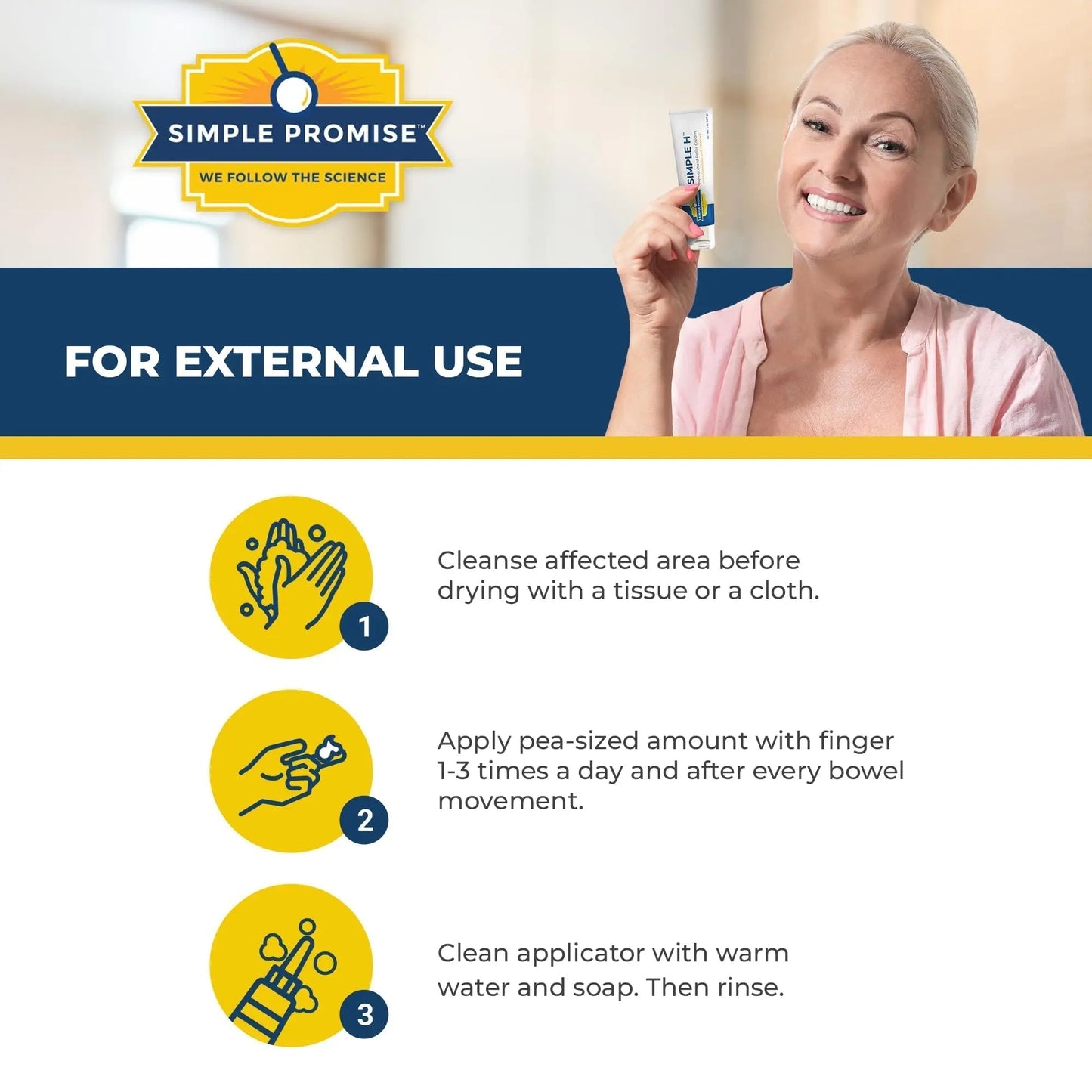 Simple Promise – Simple H Hemorrhoid Cream – Gentle Fast-Absorbing Formula with 28 Potent Ingredients & Enhanced Delivery System – Paraben-Free, Promotes Comfort & Relief, 2 oz - Maple Wellness Supplements