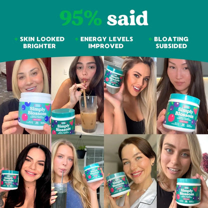 Simply Blossom Nutrition - Daily Greens & Superfood Powder + Collagen + Probiotics for Women's Digestive Health & Bloating Relief. Help Your Health Bloom - 2 Month Supply - Maple Wellness Supplements
