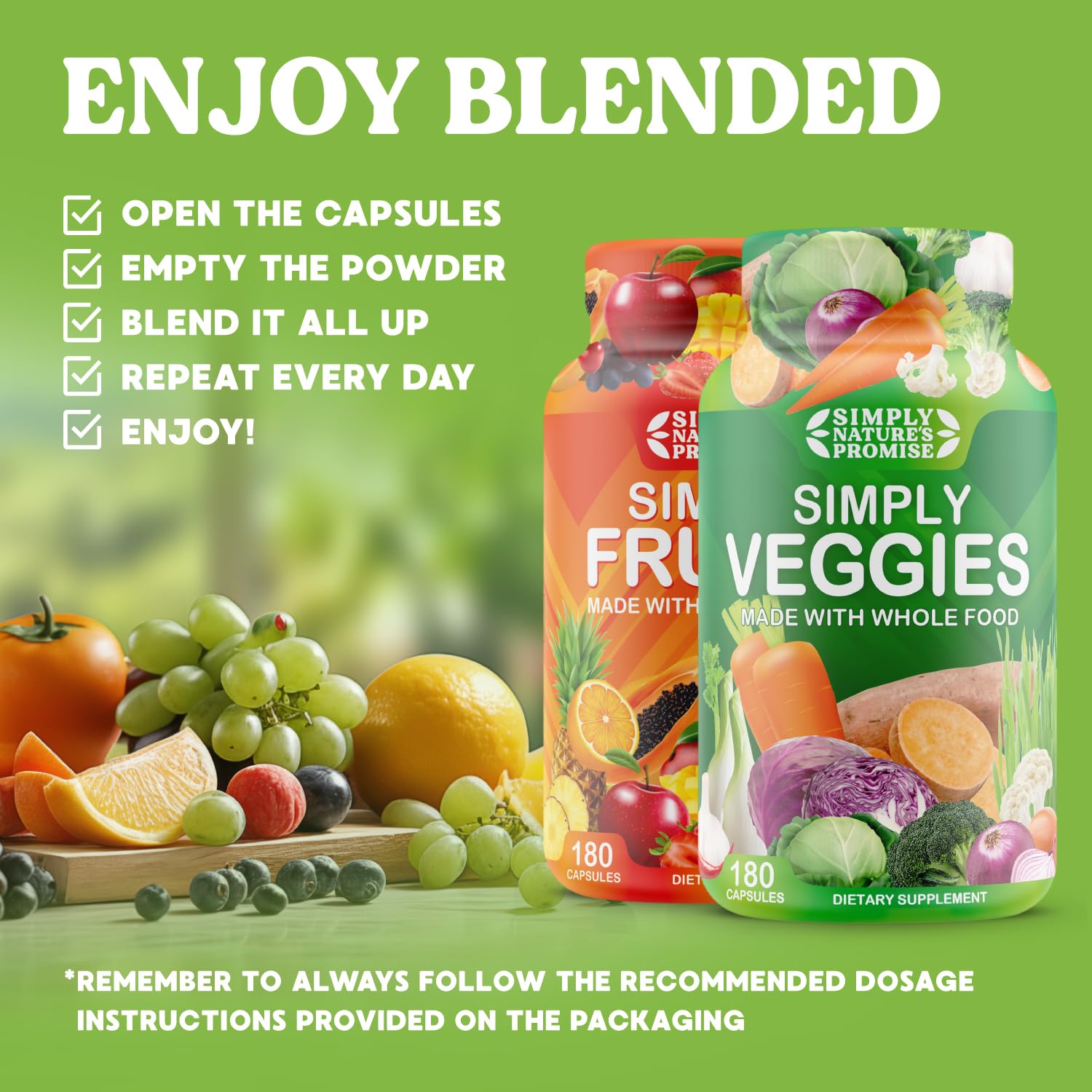 Simply Nature's Promise - Packed with Over 40 Different Fruits & Vegetables - Maple Wellness Supplements
