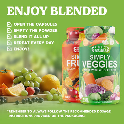 Simply Nature's Promise - Packed with Over 40 Different Fruits & Vegetables - Maple Wellness Supplements