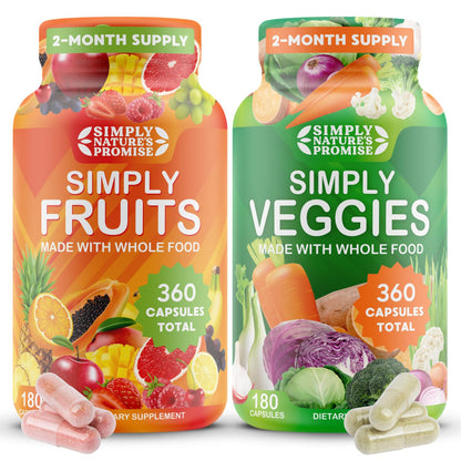 Simply Nature's Promise - Packed with Over 40 Different Fruits & Vegetables - Maple Wellness Supplements
