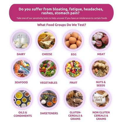 Simply Sensitivity Checks 1350+ Items Food Sensitivity Test Kit for Adults – Foods & Non-Foods, Including Lactose, Gluten, Vitamins, Minerals, Gut Health & More – at-Home Food Intolerance Test Kit - Maple Wellness Supplements