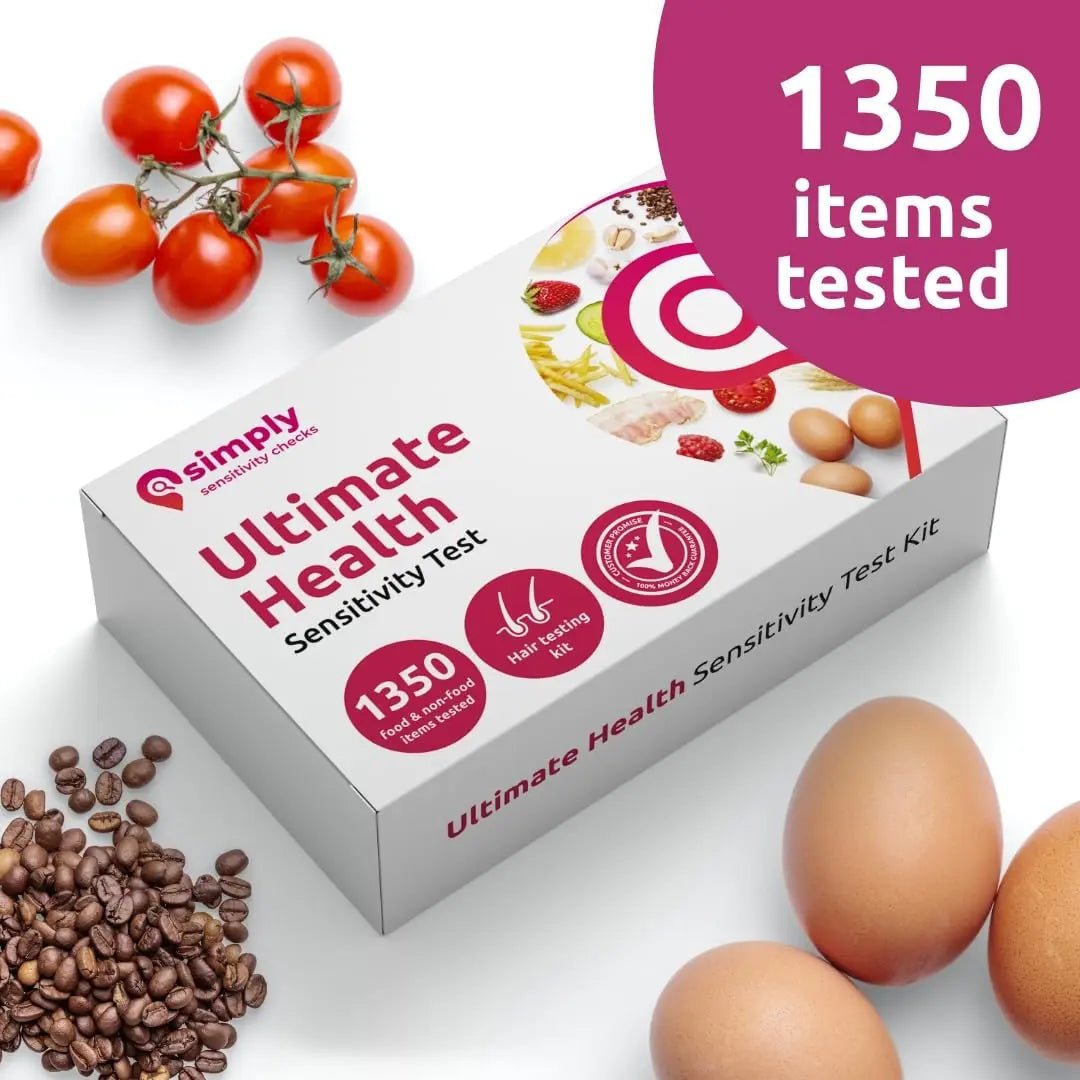 Simply Sensitivity Checks 1350+ Items Food Sensitivity Test Kit for Adults – Foods & Non-Foods, Including Lactose, Gluten, Vitamins, Minerals, Gut Health & More – at-Home Food Intolerance Test Kit - Maple Wellness Supplements