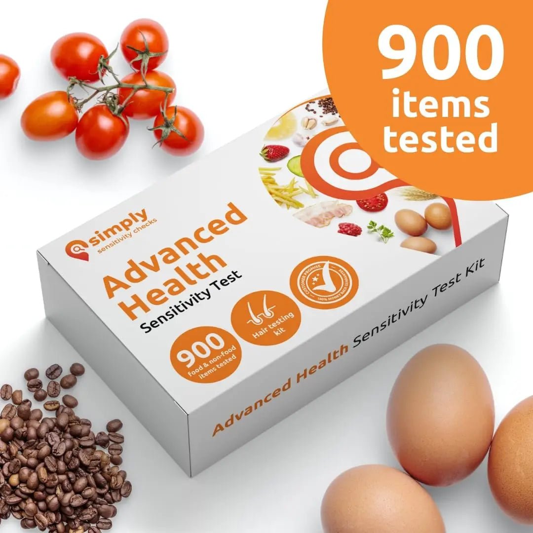 Simply Sensitivity Checks 900+ Items Food Sensitivity Test Kit for Adults – Foods & Non-Foods, Including Lactose, Gluten, Vitamins, Minerals, Gut Health & More – at-Home Food Intolerance Test Kit - Maple Wellness Supplements