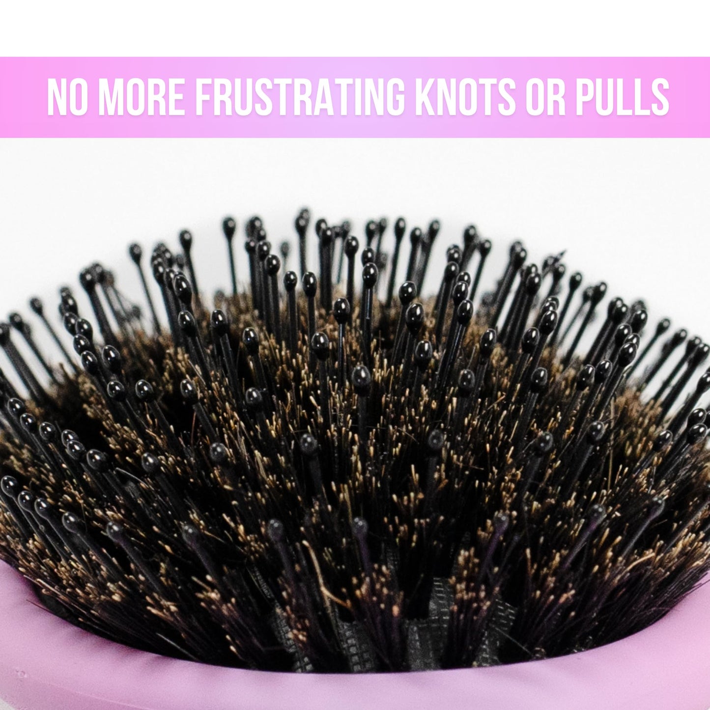 SimplyHair Ultimate Hair Extension Brush & Detangler Anti-Static, Dual Bristle Design, Soft Boar Bristle, Great for All Hair Types & Extensions - Pink & Purple Ombre Brush Ideal for Adults & Kids - Maple Wellness Supplements