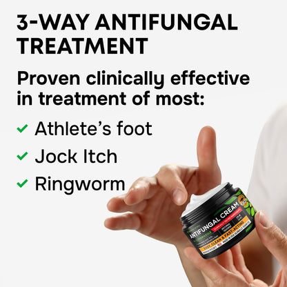 SimplyVital Clotrimazole Antifungal Cream - Treats Most Athlete’s Foot, Jock Itch, Ringworm, Clotrimazole 1% Anti Fungal Cream for Skin, Athletes Foot Treatment, Ring Worm Medication for Humans, 2 oz - Maple Wellness Supplements