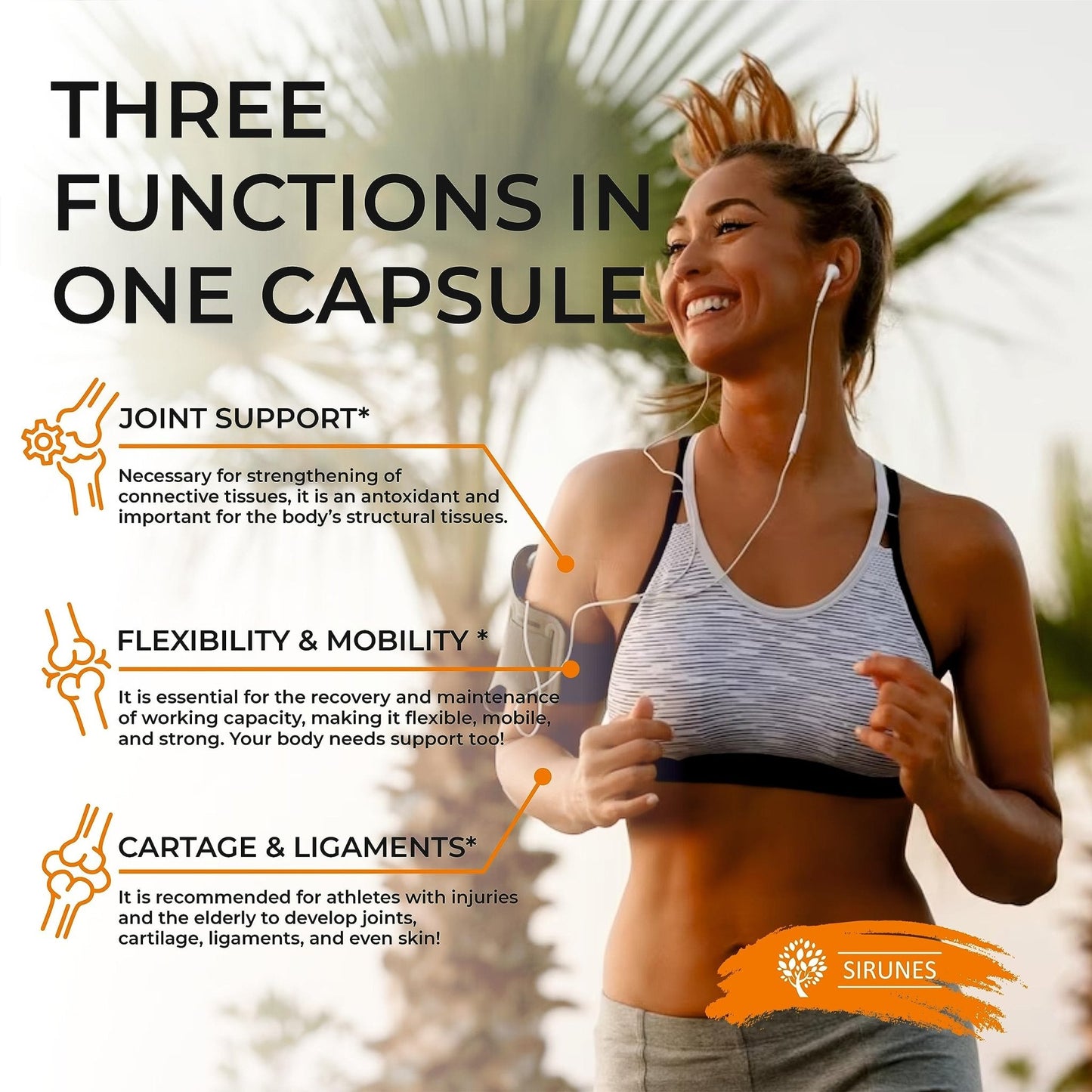 SIRUNES Fish Collagen Peptides Capsules – 100 Capsules | Fish Collagen Peptides | Supports Hair, Skin, Nails, Joints & Bones - Maple Wellness Supplements