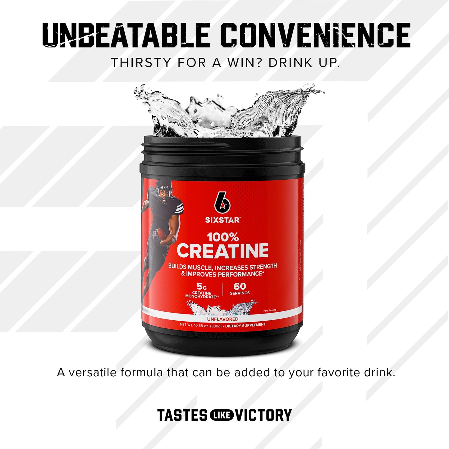 Six Star 100% Creatine Monohydrate Powder - Unflavored Micronized Creatine Monohydrate Supplement for Workout Performance, Muscle Building & Strength - Maple Wellness Supplements