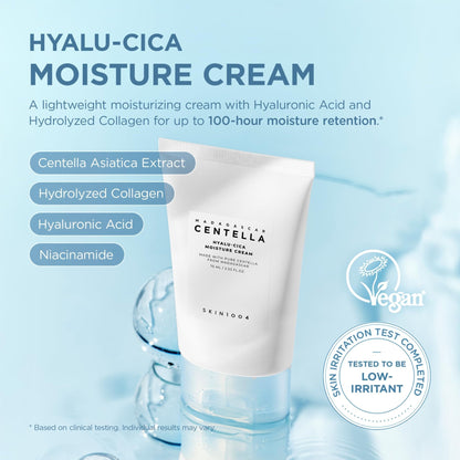SKIN1004 Hyalu-Cica Moisture Cream, Face Moisturizer with Hyaluronic Acid, Centella Cream for Deep Hydration, Lightweight Nourishing - Maple Wellness Supplements
