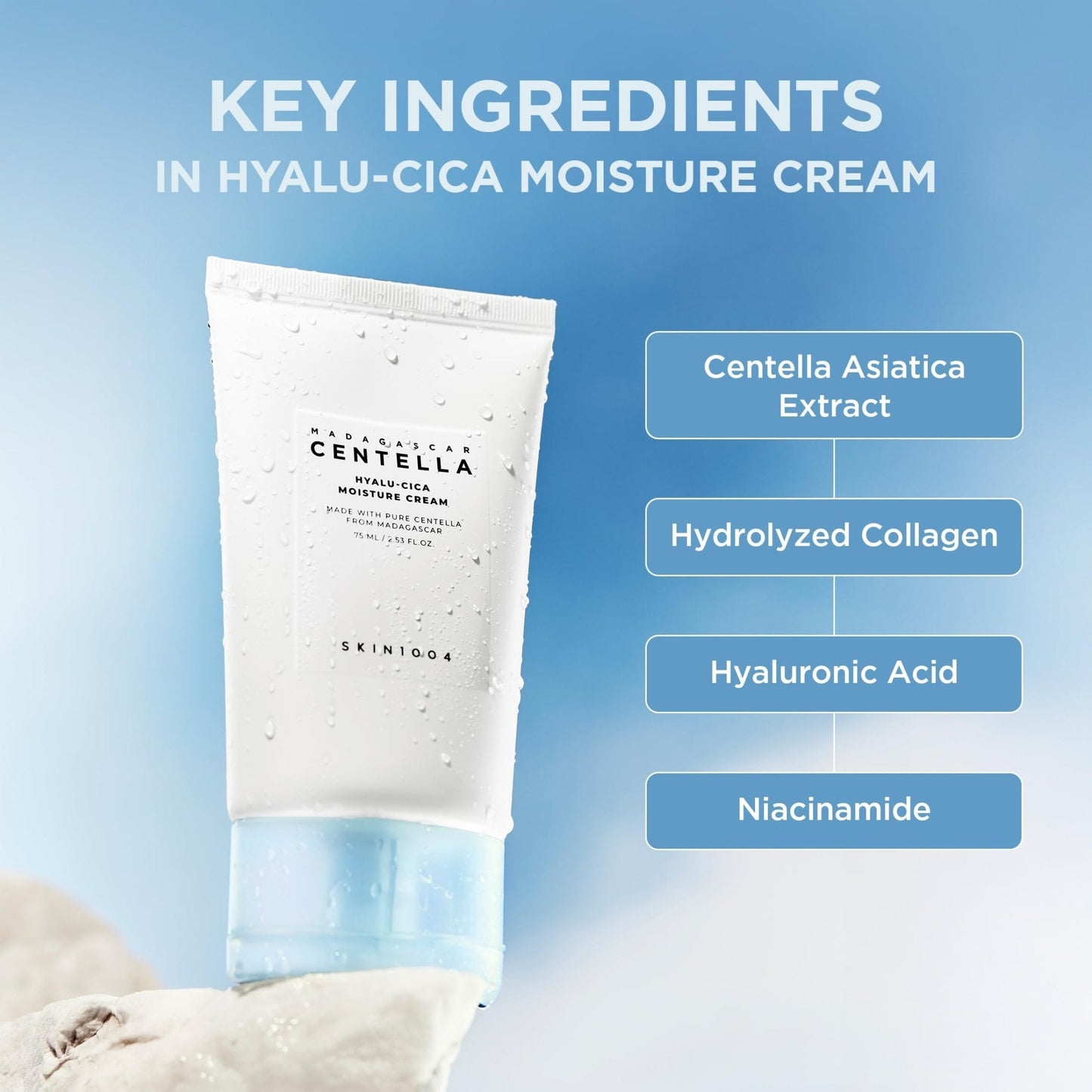 SKIN1004 Hyalu-Cica Moisture Cream, Face Moisturizer with Hyaluronic Acid, Centella Cream for Deep Hydration, Lightweight Nourishing - Maple Wellness Supplements