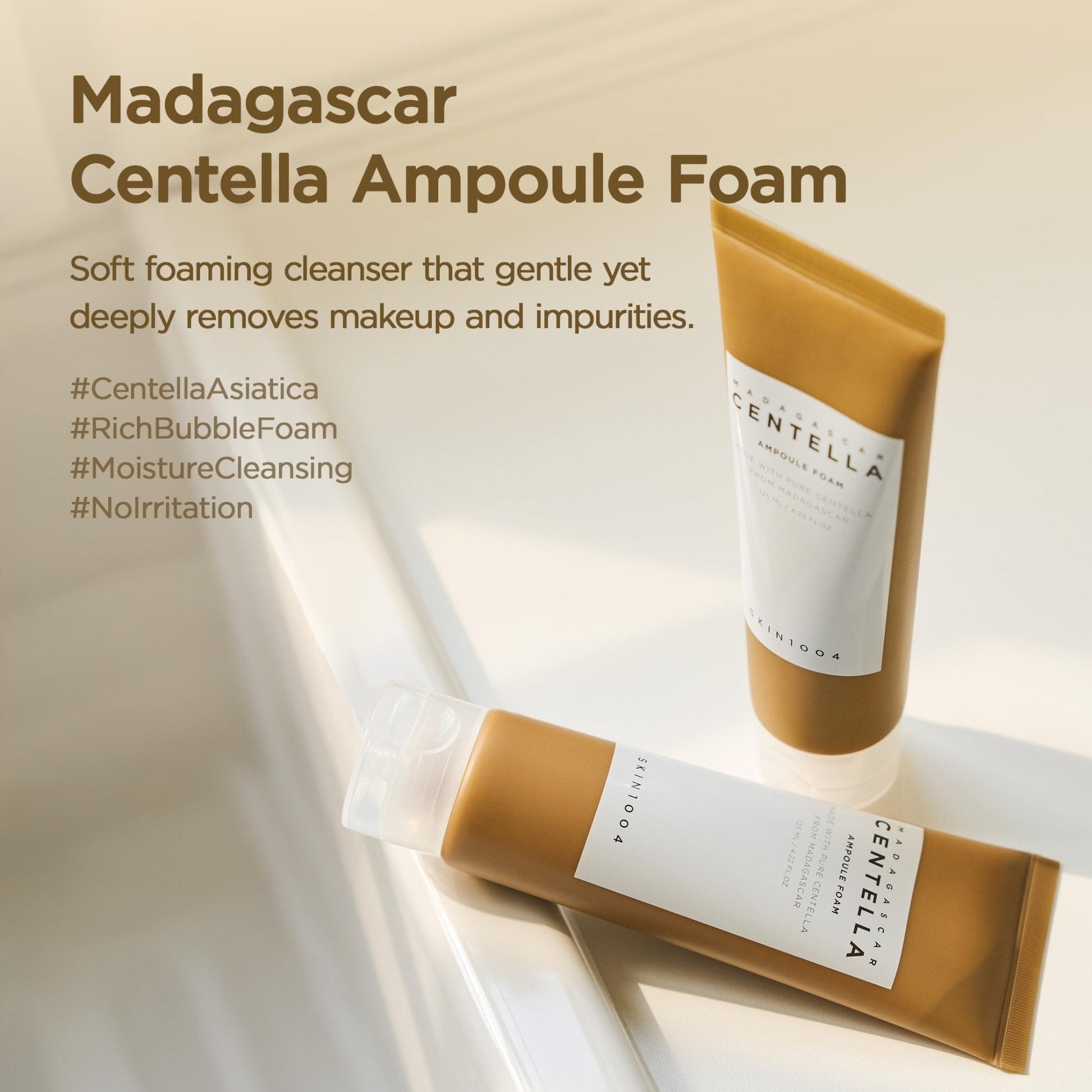 SKIN1004 Madagascar Centella Ampoule Foam, 4.23 fl.oz, Korean Face Cleanser & Makeup Remover - Maple Wellness Supplements