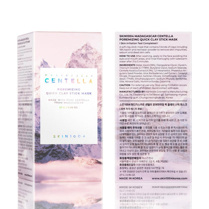 SKIN1004 Poremizing Quick Clay Stick Mask, Face Mask Skincare for Pore Minimizing, Facial Clay Mask with Centella, Pore Minimizer for Sebum Control - Maple Wellness Supplements