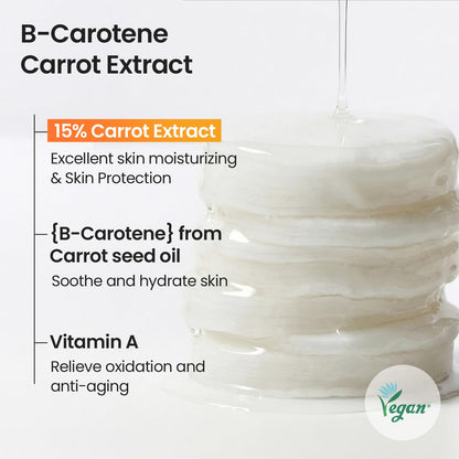 SKINFOOD Carrot Carotene Toner Pads, Hydrating & Soothing for Dry Skin, Instant Cooling, After Sun & Heat Care, Cotton Facial Toner Pads, Korean Skincare for Face (60 Counts) - Maple Wellness Supplements