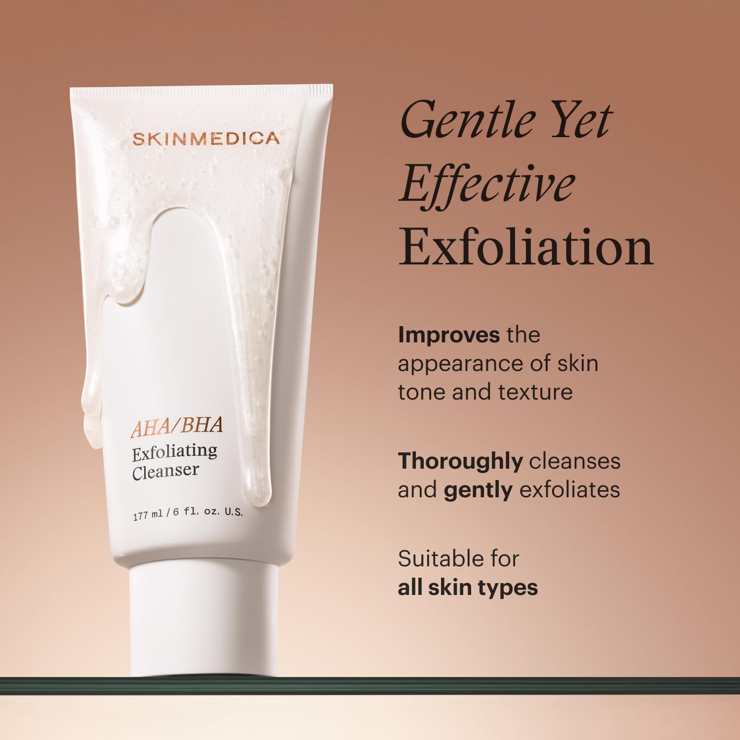 SkinMedica AHA/BHA Exfoliating Face Wash (NEW PACKAGING),Gentle Facial Exfoliating Scrub with Jojoba Oil for Smoother, Radiant Skin - Helps Improve the Appearance of Skin Tone & Texture (6 Fl Oz) - Maple Wellness Supplements