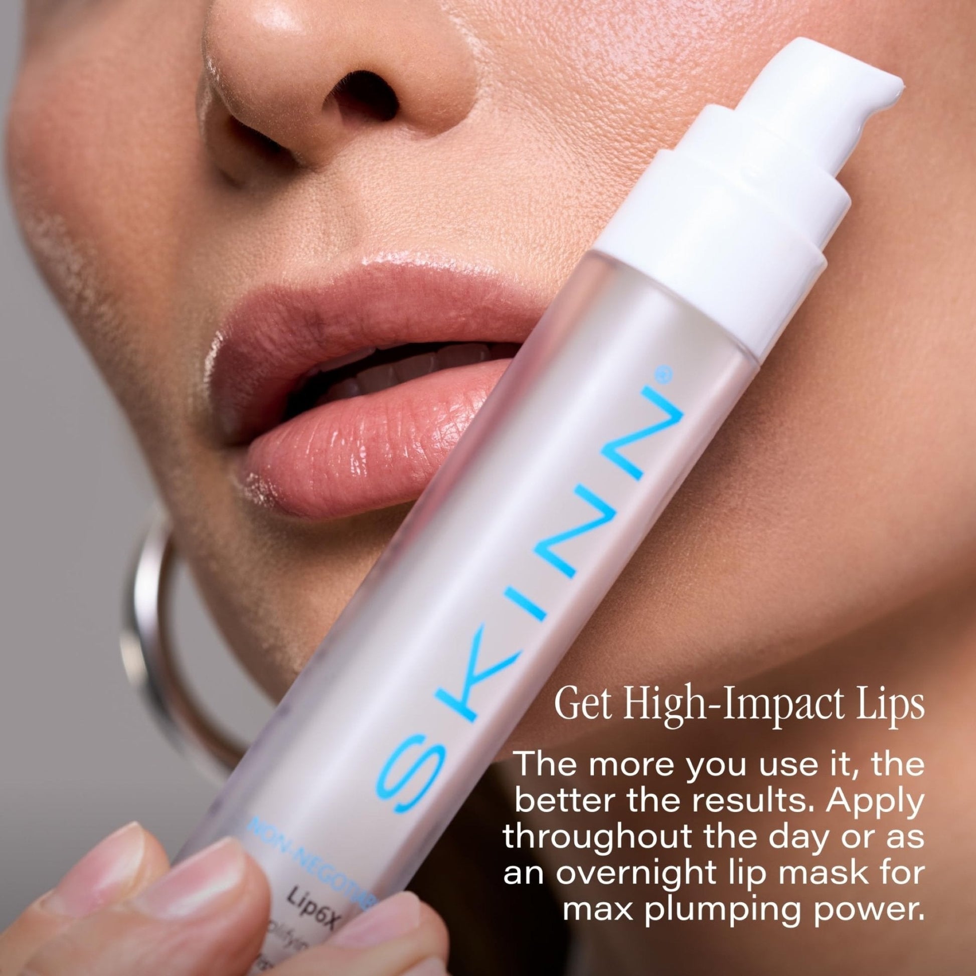 SKINN Lip Amplifying Serum, Lip6X with Peptides - Deep Moisturizing Serum Plumps, Hydrates & Smooths Lips & Boosts Collagen Production - Lip Care Products for Women - Maple Wellness Supplements