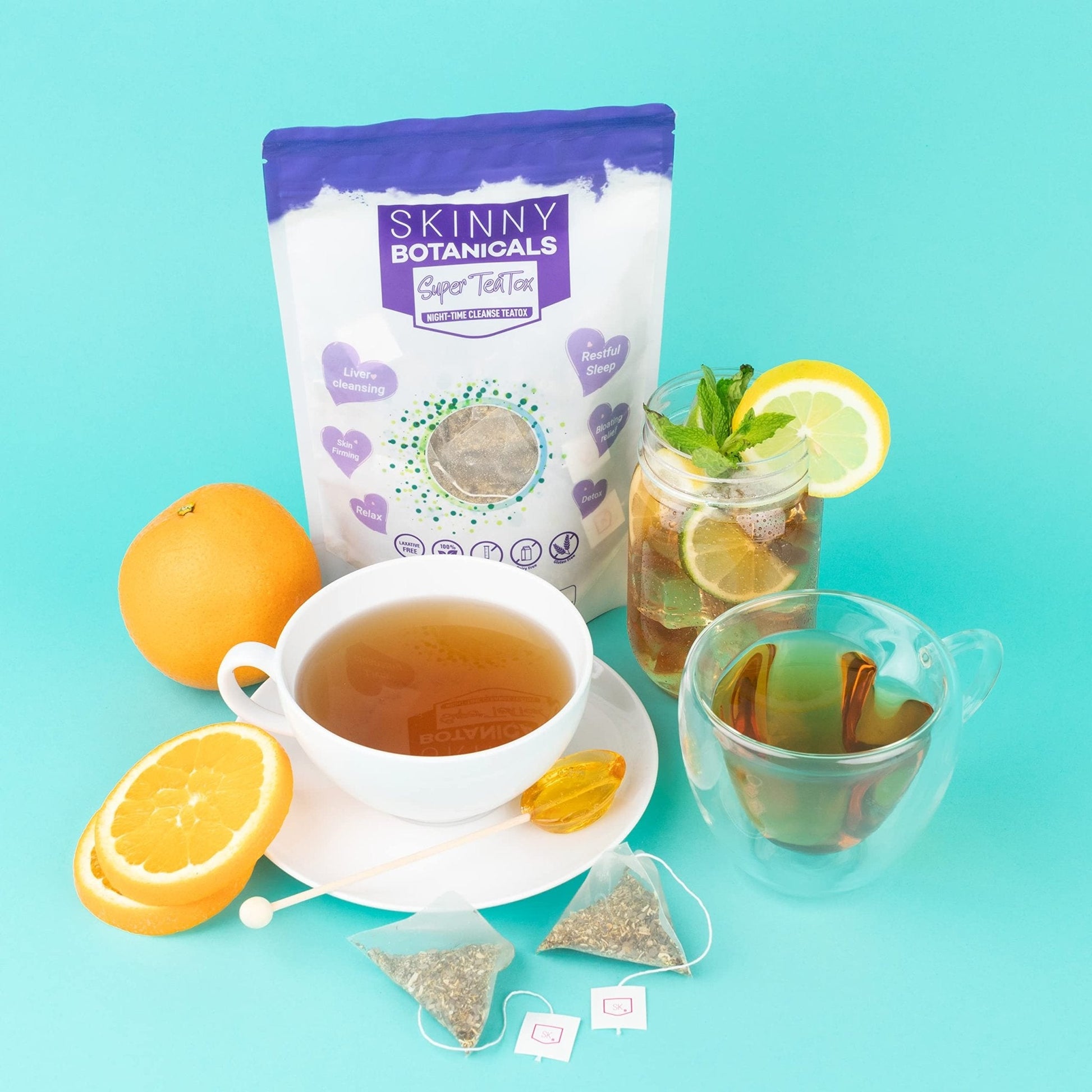 Skinny Botanicals Evening Detox Tea for Body Cleanse All Natural - Laxative-Free - Maple Wellness Supplements